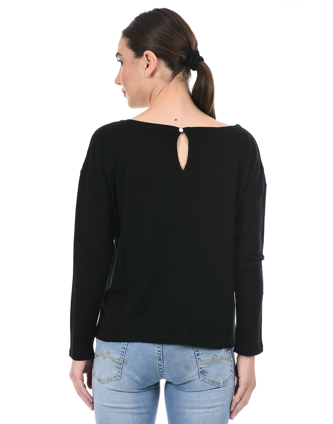 Species Women Black Applique Sweater